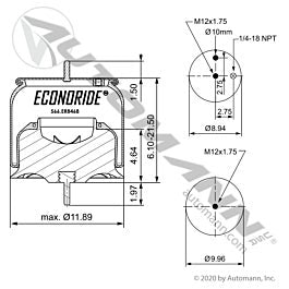 Automann 566.ER8468 Econoride Air Spring Rolling Lobe