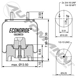 Automann 566.ER8713 Econoride Air Spring Rolling Lobe