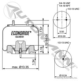 Automann 566.ER8729 Econoride Air Spring Rolling Lobe