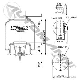 Automann 566.ER8829 Econoride Air Spring Rolling Lobe