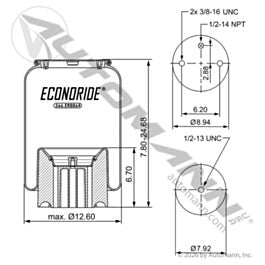 Automann 566.ER8864 Econoride Air Spring Rolling Lobe