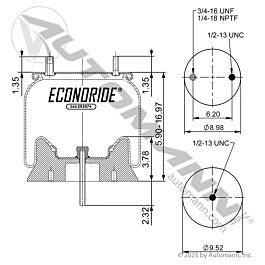 Automann 566.ER8874 Econoride Air Spring Rolling Lobe