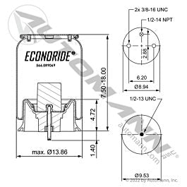 Automann 566.ER9069 Econoride Air Spring Rolling Lobe