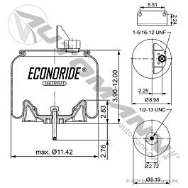 Automann 566.ER9541 Econoride Air Spring Rolling Lobe