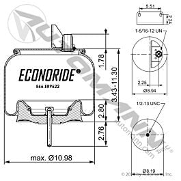 Automann 566.ER9622 Econoride Air Spring Rolling Lobe