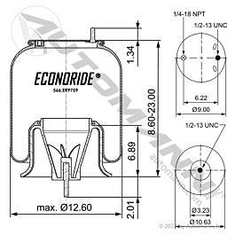 Automann 566.ER9759 Econoride Air Spring Rolling Lobe