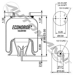 Automann 566.ER9780 Econoride Air Spring Rolling Lobe