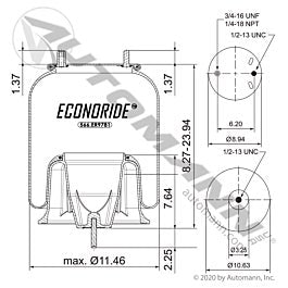 Automann 566.ER9781 Econoride Air Spring Rolling Lobe
