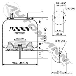Automann 566.ER9807 Econoride Air Spring Rolling Lobe