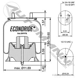 Automann 566.ER9978 Econoride Air Spring Rolling Lobe