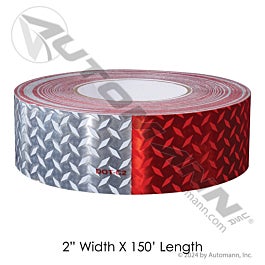 Automann 571.CT0504 18in Red/White 150ft Roll 5yr ORALITE