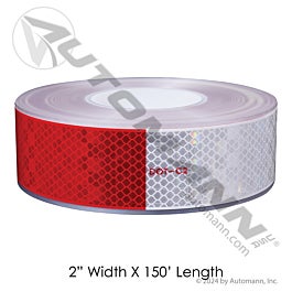 Automann 571.CT0705 18in Red/White 150ft Roll 7yr EZ Peel