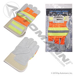 Automann 571.G2003XL Gloves Leather Palm Reflective XLarge