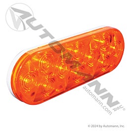 Automann 571.LD60A10 F/P/T LED 6 In. Oval Amber 10-Diode PL-3