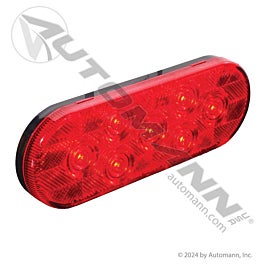 Automann 571.LD60R7 LED 6in Oval Red Grommet STT