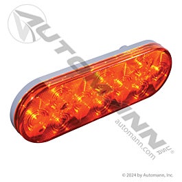 Automann 571.LD66A10 F/P/T LED 6 In. Oval Amber Weathertight