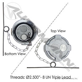 Automann 572.1025 Fuel Cap 2-1/2in Non-Vented Freightliner