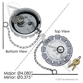 Automann 572.1043 Fuel Cap 3in-5.5 TPI Special Locking