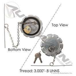 Automann 572.1066 Locking Fuel Cap 3in Non-Vented