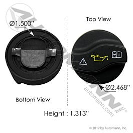 Automann 572.4004 Engine Oil Fill Cap Detroit DD13 DD15