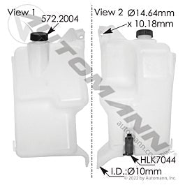 Automann 575.10117 Washer Fluid Reservoir Freightliner