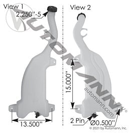 Automann 575.1015 Washer Fluid Reservoir Freightliner