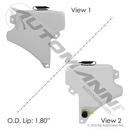 Automann 575.1022 Washer Fluid Reservoir Peterbilt
