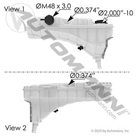 Automann 575.1023 Coolant Reservoir Peterbilt