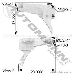 Automann 575.1024 Coolant Reservoir Peterbilt
