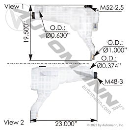 Automann 575.1043 Coolant Reservoir Kenworth