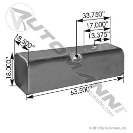 Automann 576.46092180PRX Fuel Tank Rectangular Freightliner 92GAL