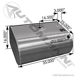 Automann 576.55053160PFX Fuel Tank Rectangular IHC 53GAL