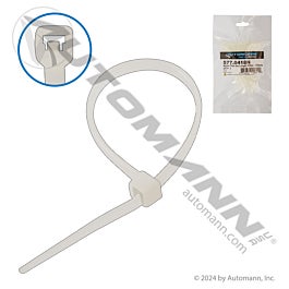 Automann 577.0418N Nylon Zip Ties 4in Length White