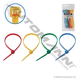 Automann 577.0850ASST Nylon Zip Tie Assortment 100pcs