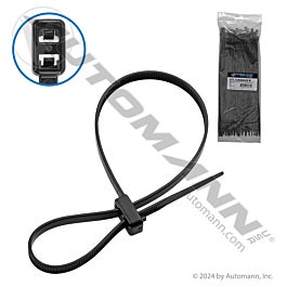 Automann 577.1250DHUV-R Nylon Zip Ties Dual Head Releasable 12in