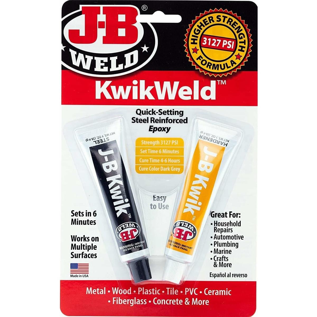 J-B Weld KwikWeld Quick-Setting Steel Reinforced Epoxy - 2 oz 8276
