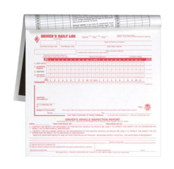 2-in-1 Driver's Daily Log Book with Simplified DVIR - 615L