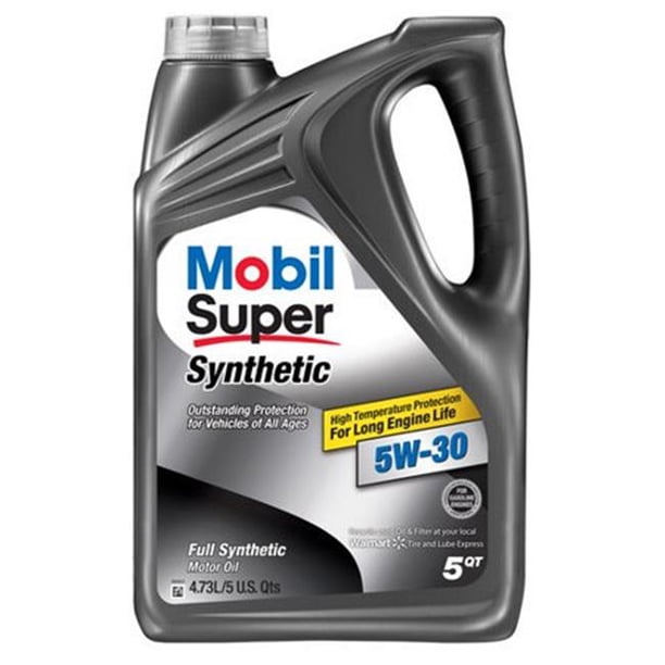 Mobil Super Synthetic 5W-30 Full Synthetic Motor Oil 5 Qt - Case of 3 (120886)