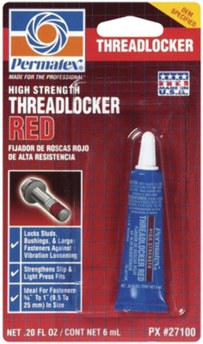 Buy 27100 Permatex Threadlocker Hi Strength Red Small Wholesale | 20oz