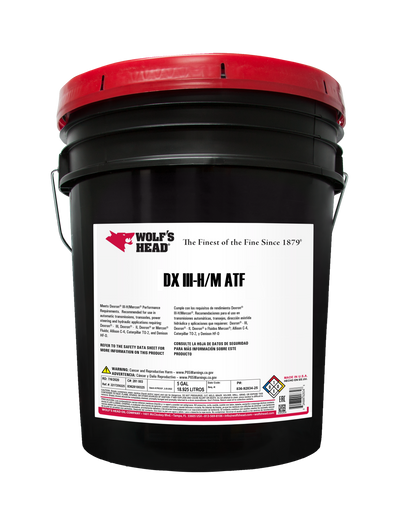 Wolf's Head DX III-H/M Dexron/Mercon Automatic Transmission Fluid - 5 Gallon - 836-92834-25