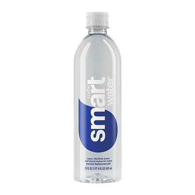 Glaceau Smartwater Vapor Distilled Water, 20 fl oz Bottles - Case of 24