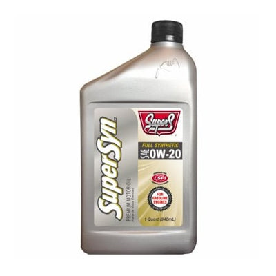 Super S SuperSyn Full Synthetic 0W-20 Motor Oil, 1 Quart, Case of 6 - SUS795