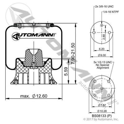 Automann Air Spring Rolling Lobe - AB1DK23I-9096