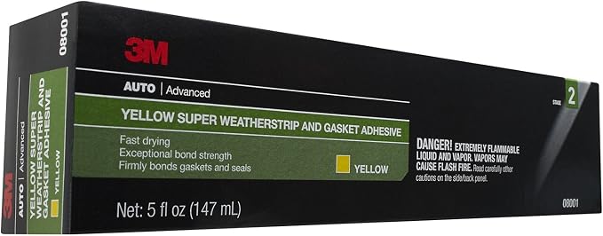 3M Super Weatherstrip and Gasket Adhesive - Yellow 5 oz - 08001
