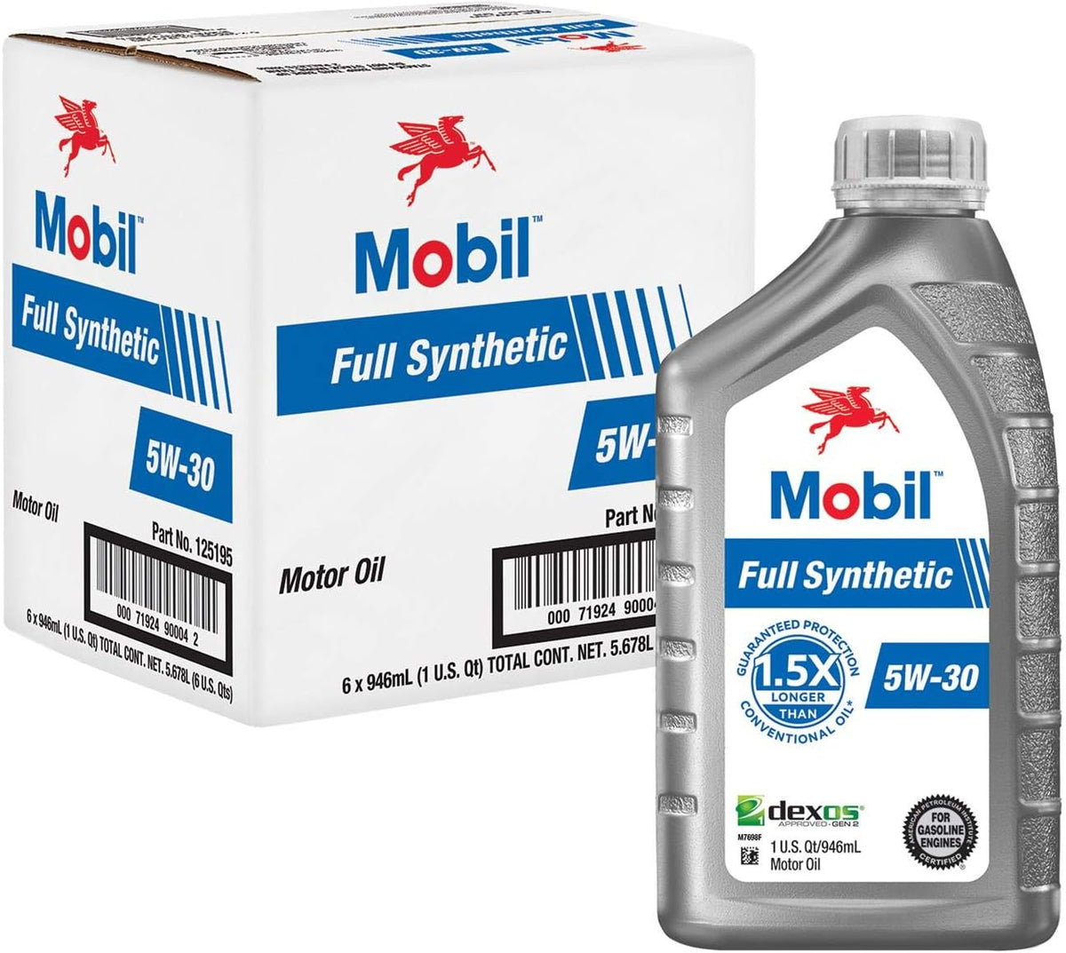 Mobil Full Synthetic 5W-30 Motor Oil - 55 Gallon Drum (128400)