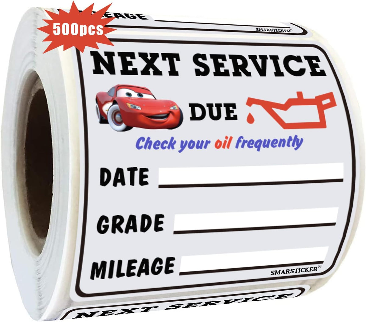 Oil Change Reminder Stickers