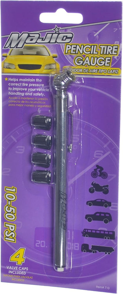 Majic 726 Pencil Tire Gauge - 10-50 PSI