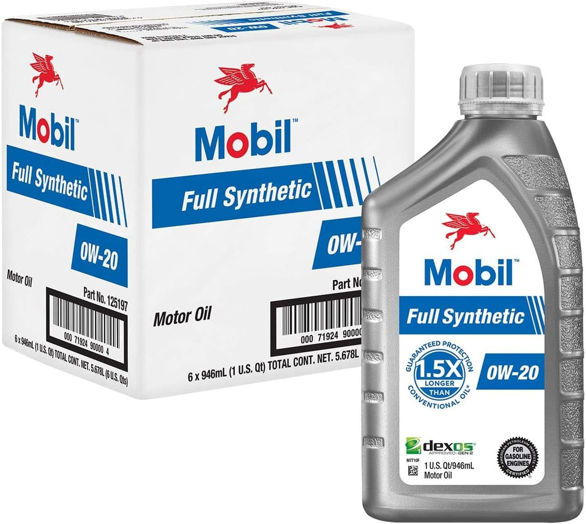 Mobil Full Synthetic 0W-20 Motor Oil - 55 Gallon Drum (127692)