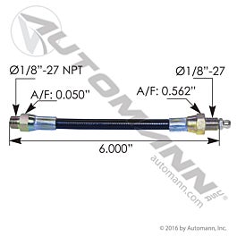 Automann 755.GH106 Grease Hose for Clutch 6in