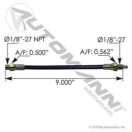 Automann 755.GH109 Grease Hose for Clutch 9in